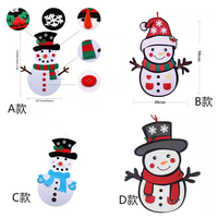 Décorations de Noël en feutre écologiques en gros pour enfants, arbre de Noël à faire soi-même pour la maison, l'école et le bureau