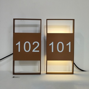 Lettres dorées BUOYANT, chiffres en acier inoxydable, plaque de numéro de chambre d'hôtel, plaque de numéro de maison - Product Image 5