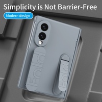Étui de protection intégrale à 360° avec support à charnière élastique pour Samsung Z Fold 8 Ultra / 8 7 6 5 4 3 + Coque pliable en verre trempé