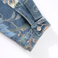 Vestes en jean bleues pour hommes, sur mesure, à faible MOQ, imprimées, coupe oversize, nouvelle mode, design de créateur, technologie Stone Wash, 100% coton, ODM