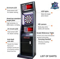 Machine de fléchettes électronique à monnayeur, jeu d'arcade avec écran LED, cible de fléchettes, pour usage commercial en bar et club, vente en gros