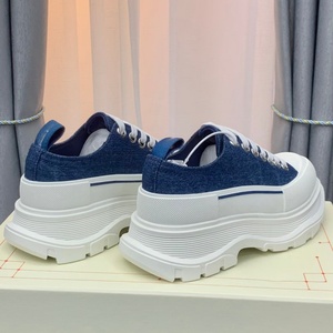 Chaussures de sport rétro pour hommes de haute qualité en cuir véritable et maille, semelle en liège, plateforme épaisse, à lacets, tendance, pour printemps/hiver - Product Image 3