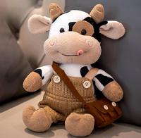 Peluches personnalisées Adorable peluche vache Jouet en peluche OEM Mascotte en peluche idéale pour les cadeaux d'enfants