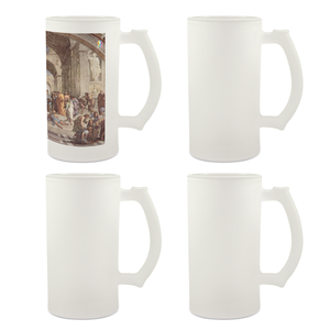 M R.R 16oz Sublimación <span class=keywords><strong>Taza</strong></span> de vidrio en blanco, tazas de café con asa para transferencia de recubrimiento térmico de calor - Product Image 4