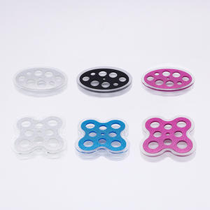 2025 nouveau trèfle acrylique 9 trous broderie tatouage couleur porte-gobelet ensemble 9 trous conception elliptique matière plastique - Product Image 1