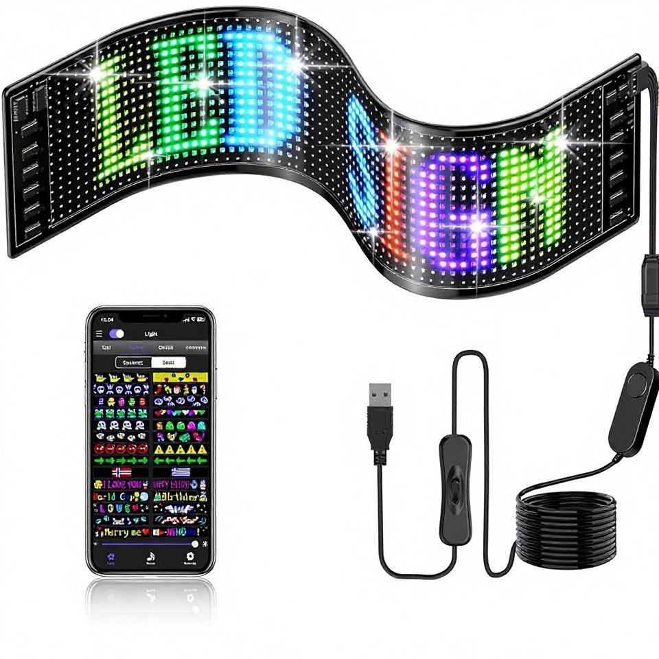 27''x5'' Programmable LED Sign Model EP03 Multi-Color Promotional Use ...