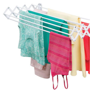 Séchoir à linge mural en aluminium pliable de 80cm en accordéon rétractable pour buanderie tour de salle de bain - Product Image 5