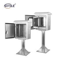 CHNSMILE NEMA 4X IP65 Caja de Montaje en Pared/Poste de Acero Inoxidable con Acabado Cepillado/Recubrimiento en Polvo, Cajas de Panel Eléctrico