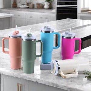 Borraccia Termica Minimalista da 40 oz con Cannuccia, <span class=keywords><strong>Tazza</strong></span> Termica a Doppia Parete per Scuola, Disponibile negli USA - Product Image 6