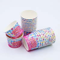 Gobelets en papier pour yaourt glacé, jetables, épaissis, pour emporter, bols en papier pour crème glacée, revêtement personnalisé, gobelets à dessert en papier