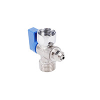Vanne en T pour purificateur d'eau en laiton nickelé sur mesure - Vanne à boisseau sphérique intégrée 2/3 voies en acier inoxydable