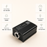 Kit de projecteur d'étoiles à fibres optiques LED RGBW en alliage d'aluminium de 0,75 mm pour plafond étoilé, lumières scintillantes pour voitures 12V-24V