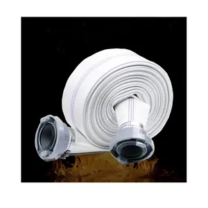 High quality cheap proof flexible reinforced canvas covered layflat fire hose with couplings