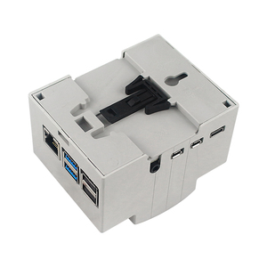 Case ABS para <span class=keywords><strong>Raspberry</strong></span> <span class=keywords><strong>Pi</strong></span> 5/<span class=keywords><strong>4</strong></span>/3 com Montagem em Trilho DIN, Design Modular, Dissipador de Calor de Alumínio Opcional e Ventoinha de Resfriamento, Grande Espaço Interno - Product Image 4
