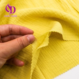 Tessuto Crêpe in <span class=keywords><strong>Mussola</strong></span> a Doppio Strato 100% Cotone Biologico Tinta Unita Multicolore per Pagliaccetti o Camicie Senza Maniche da Neonato - Product Image 4