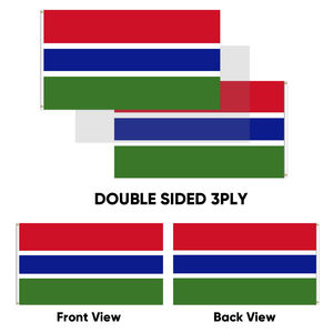 100% poliéster al por mayor 3X5 pies diseño personalizado bandera impresión Digital de alta calidad 3ply Bandera de <span class=keywords><strong>Gambia</strong></span> - Product Image 3