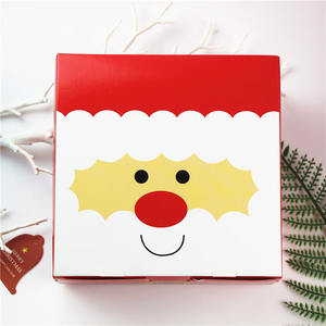 14*14*5cm Hola Navidad DIY regalo embalaje caja de papel de almacenamiento mate laminación carpeta estilo para caramelo Chocolate galleta pastel - Product Image 5