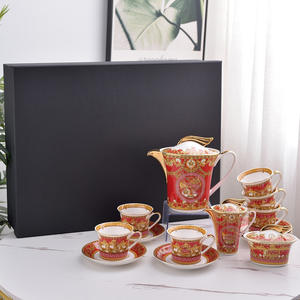 Promotion 15 pièces de luxe en porcelaine osseuse écologique, services à café et à thé avec boîte cadeau - Product Image 2