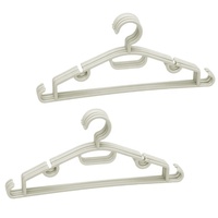 Cintre en plastique avec rainures antidérapantes Cintre en plastique robuste pour vêtements Économisez de l'espace pour les cintres de magasin de vêtements du marché