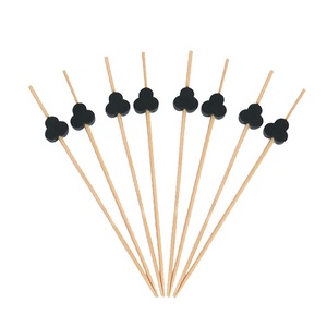 Decoración de Flores de Ciruelo para Fiestas, Palillos de Cóctel de Bambú de 4.72 Pulgadas para Aperitivos, Bebidas y Pasteles - Product Image 1