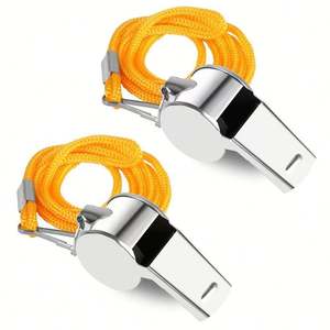 Sifflet de sport robuste - Sifflet d'arbitre en acier inoxydable pour les matchs, les entraînements d'équipe et l'utilisation en extérieur, logo personnalisé disponible - Product Image 3