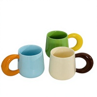 Mug en céramique bicolore, tasse à café pour couple, mug à café en porcelaine avec logo personnalisé pour la maison ou comme cadeau
