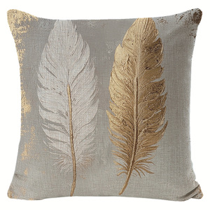 Funda de almohada de lino con estampado de tulipanes y plumas de mariposa, funda de cojín decorativa vintage cuadrada para sala de estar y sofá - Product Image 2
