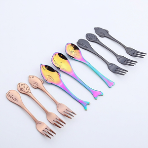 Novelty Fish Shaped Stainless Steel Spoon <b>Set</b> High Mirror Polish Dishwasher Safe Party Dining Cutlery Tableware - Product Image 3