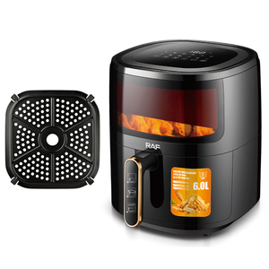 Nouvelle Friteuse à Air Carrée Classique en Plastique 2026, Four Multifonctionnel Électrique Sans Huile à Contrôle Numérique avec Fenêtre Visuelle, Capacité 6L - Product Image 1