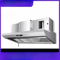 Hotte de cuisine commerciale en acier inoxydable avec filtre à déflecteur pour barbecue et extraction de fumée, à montage au plafond
