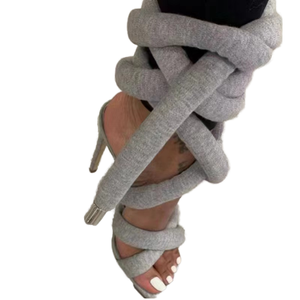 Sandales à talons aiguilles longs en gelée pour femme, tendance mode estivale, à enfiler, personnalisables - Product Image 1