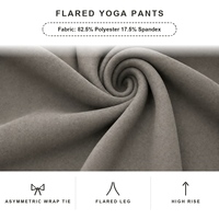 Leggings de yoga ajustables à cordon de serrage pour femme, en polyester et élasthanne, doux, absorbant l'humidité, coupe ajustée, taille haute, confortables pour le Pilates, vente en gros