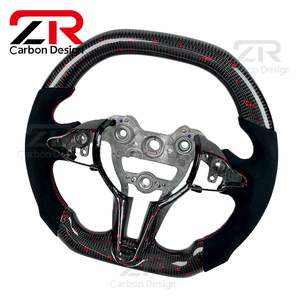 Volante Deportivo Personalizado para Interior de Auto, en Cuero Genuino y Fibra de Carbono, para Hyundai Elantra <span class=keywords><strong>N</strong></span>, I30N, I20N, Veloster <span class=keywords><strong>N</strong></span> - Product Image 2