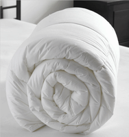 Couette en plumes 100% coton biologique Chaude et confortable Couette blanche pour lit Tissu tissé respirant Mercerisé Certifié OEKO-TEX