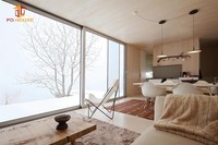 Structure en acier, Villa moderne, Mini-cabane 'Forest Sky Mirror', Appartement familial mobile d'extérieur, Mini-maison conteneur, Resort safari