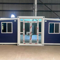 Maison conteneur modulaire préfabriquée pliable en X, extensible, respirante, de luxe industriel moderne, 20 pieds, marque mondiale Chine