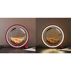 <span class=keywords><strong>Lampe</strong></span> de table minimaliste moderne, style artistique esthétique, cadre en métal avec verre à <span class=keywords><strong>sable</strong></span> mouvant, <span class=keywords><strong>lampe</strong></span> de table à <span class=keywords><strong>sable</strong></span> unique pour soulager le stress et la relaxation - Product Image 6