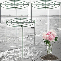 Support de fleurs simple pour jardin extérieur, treillis en métal, cage en acier avec revêtement plastique, piquets pour plantes, support pour tomates et pivoines