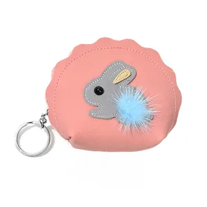 Cartoon Rabbit Ears Coin Bag Ladies Cute Small Wallet Change Storage Bag Leather Girls Mini Coin Purse
