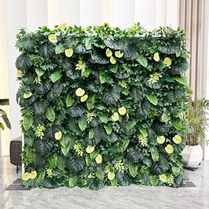 Handcrafted Greenery Floral Panel 3D <b>Artificial</b> <b>Flower</b> Wall Romantic Backdrop For Home Wedding Event Photo Decor - Product Image 5