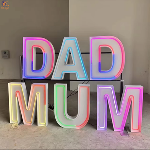 Meilleures ventes Lettres lumineuses 4 pieds Lettres LED de style marquee pour la <span class=keywords><strong>location</strong></span> d'événements Décoration de fête Décoration de mariage - Product Image 2