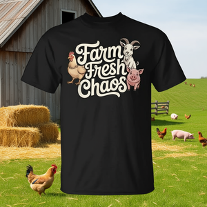 Camiseta con diseño de animales de granja, humorístico y divertido, de Farm Fresh Chaos Cute Homestead Barn Animals - Product Image 3