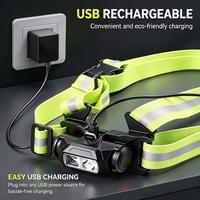Lampe de course et de cyclisme rechargeable 1000LM 180° °   Feux avant et arrière rotatifs et détachables, sangle réfléchissante, fonction mémoire