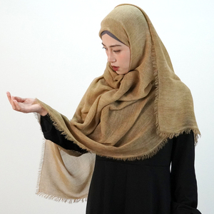 Écharpe en tricot de rayonne à texture Keffiyeh koweïtienne teinte sur mesure 2026, châles tissés, turban <span class=keywords><strong>hijab</strong></span> en viscose et voile de coton pour femmes musulmanes - Product Image 5