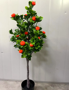 Divers arbres fruitiers réalistes, arbres artificiels verts avec des pêches, des fraises, des kumquats, des cerises, arbres décoratifs pour la maison et Noël - Product Image 5