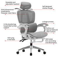 Chaise d'ordinateur à dossier haut pivotante de bureau Design haut de gamme Chaises de bureau confortables Fauteuil inclinable en gros