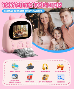 Cámara Digital Instantánea para Niños, con Pantalla IPS HD de 2.4 Pulgadas, Portátil, Divertida y Rápida, con Tarjeta SD de 32 GB - Product Image 2