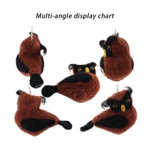 Bán Buôn Mới Mô Phỏng Len Dệt Owl Mô Hình Tĩnh Búp Bê Món Quà Giáng Sinh Cây Giáng Sinh Mặt Dây Chuyền Bên Trẻ Em Món Quà Trang Trí Nội Thất - Product Image 6