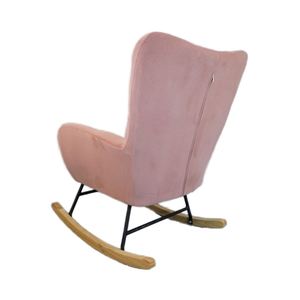 Silla de Comedor Nórdica de Lujo Moderna con Patas Oscilantes, Respaldo Alto Tapizado, Ecológica, Duradera, Impermeable, Portátil, para Sala de Estar o Parque - Product Image 3