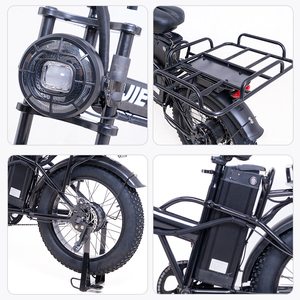Vélo cargo électrique multifonctionnel personnalisé et expédié directement de l'usine, 48V 500W, pneus larges, <span class=keywords><strong>porte</strong></span>-bagages arrière, frein à disque - Product Image 5